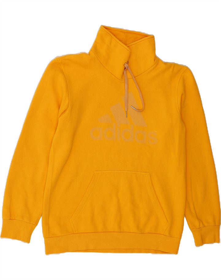 ADIDAS Mens Graphic Sweatshirt Jumper Medium Yellow Cotton Vintage Adidas and Second-Hand Adidas from Messina Hembry 