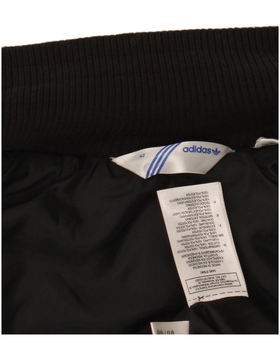 ADIDAS Damen Wattierte Weste IT 42 Medium Schwarz Polyester