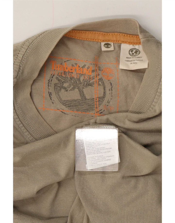 Timberland Herren-T-Shirt mit Grafik, Größe S, Khaki, Baumwolle