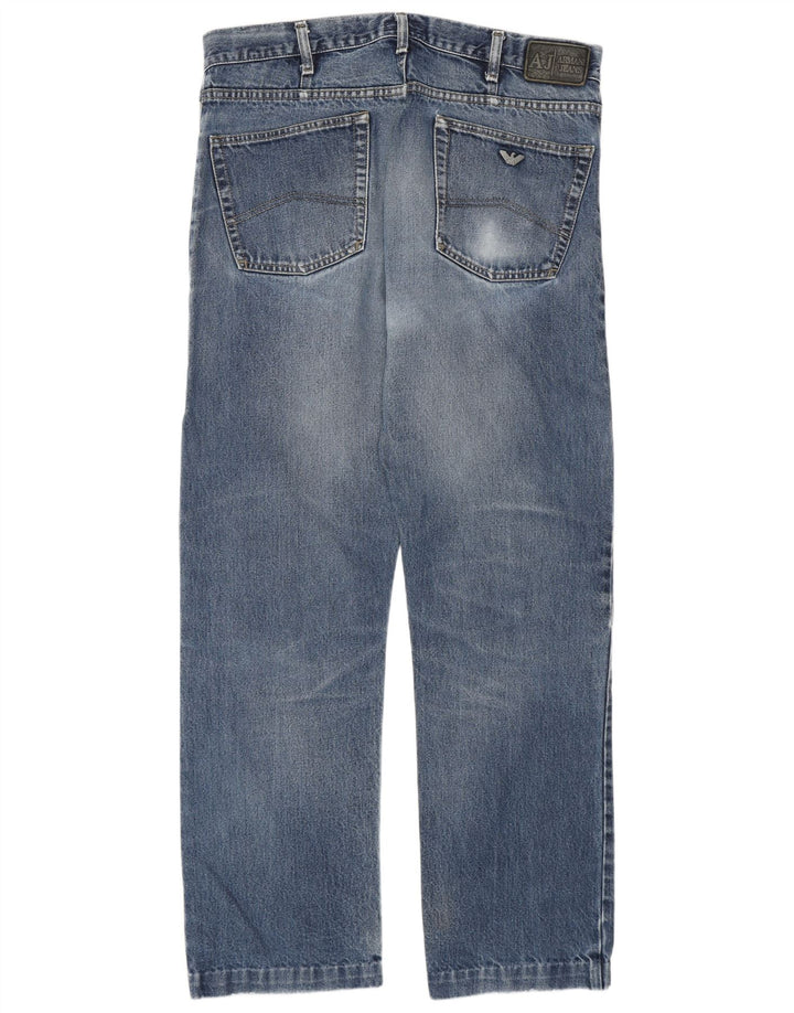 Armani Herren Straight Jeans W38 L31 Blau