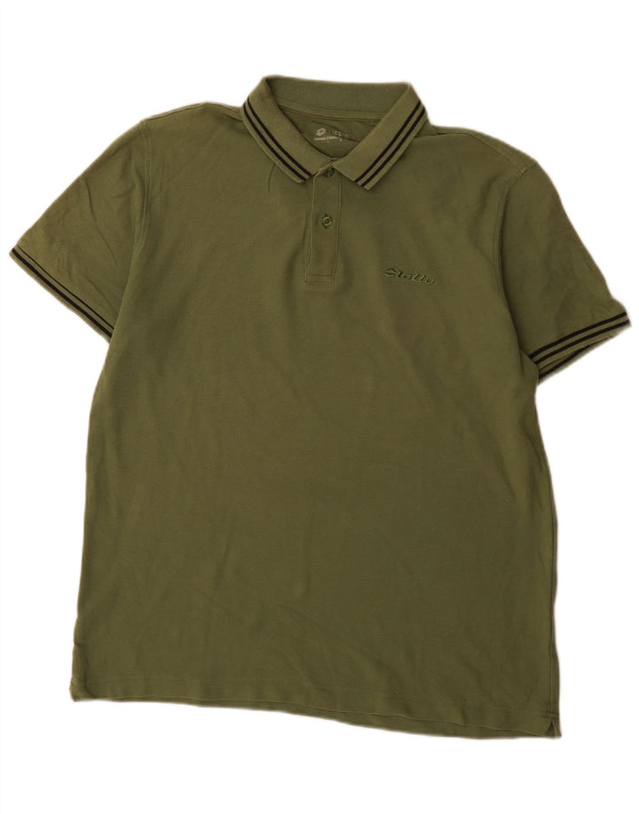 Lotto Herren-Poloshirt mit normaler Passform, Größe L, Grün