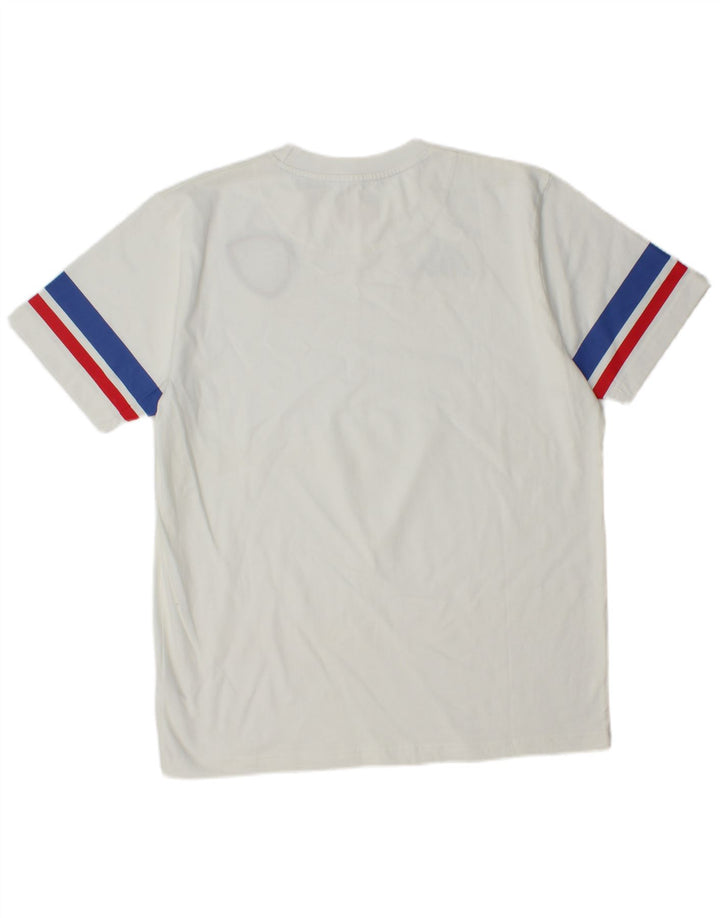 Kappa Herren T-Shirt Top Large Weiß Colourblock Baumwolle