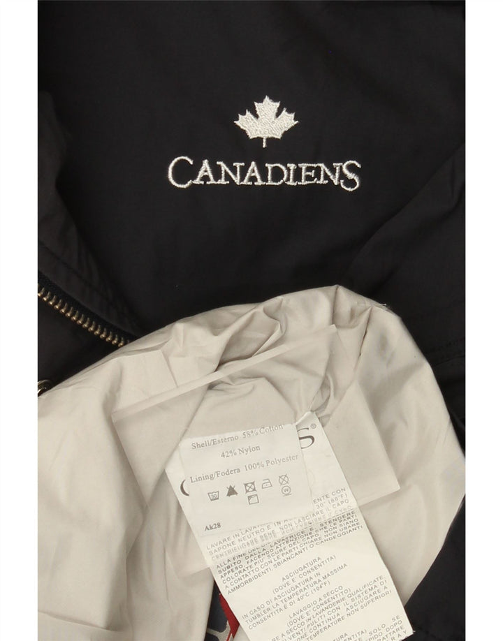 Canadiens Damen-Utility-Jacke UK 16 Large Marineblaue Baumwolle