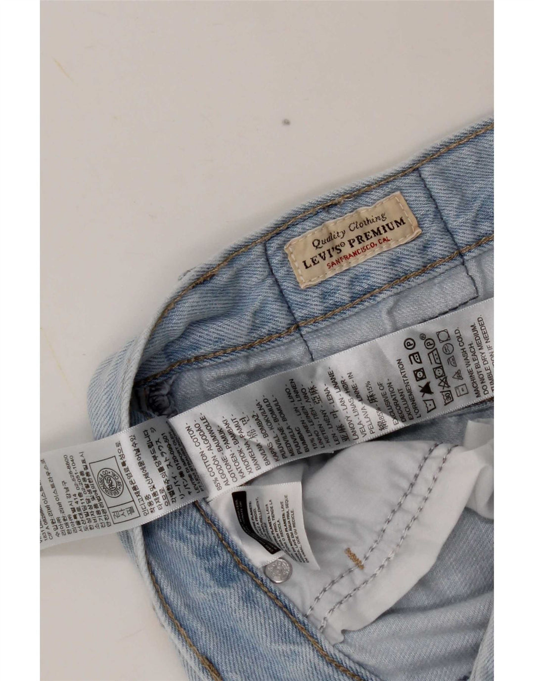 Levi's Damen XL Straight Jeans W23 L29 Blaue Baumwolle