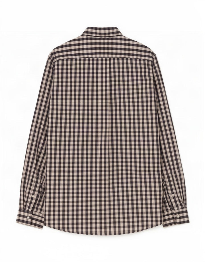 Jack Wills Herren-Hemd mit klassischer Passform, groß, marineblau, Gingham-Baumwolle