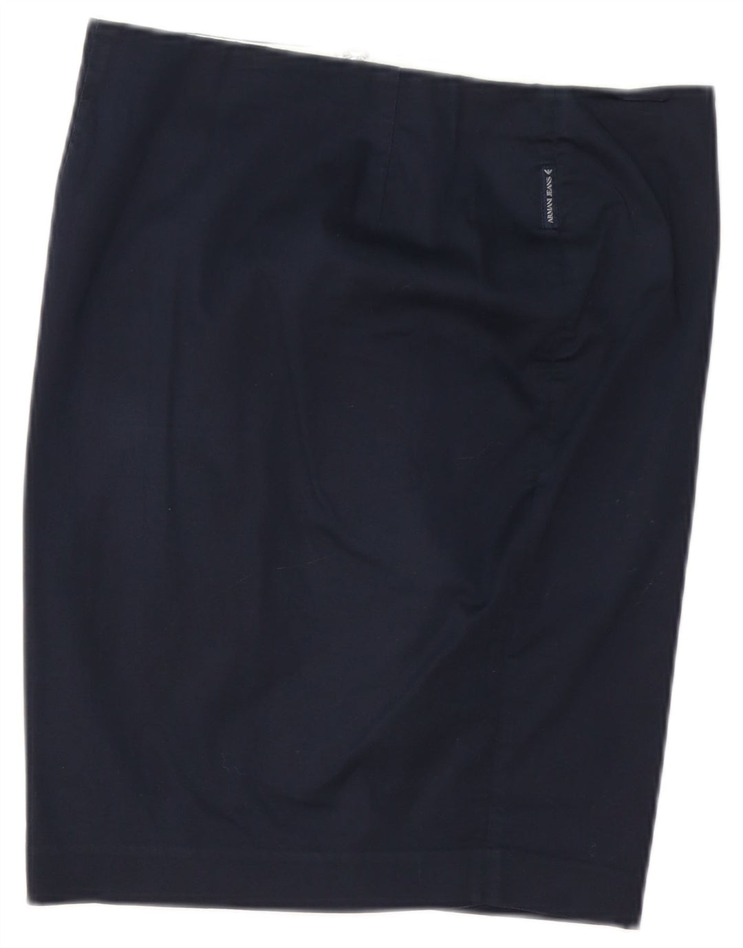 Armani Damen gerader Rock EU 40 Medium W30 Marineblaue Baumwolle