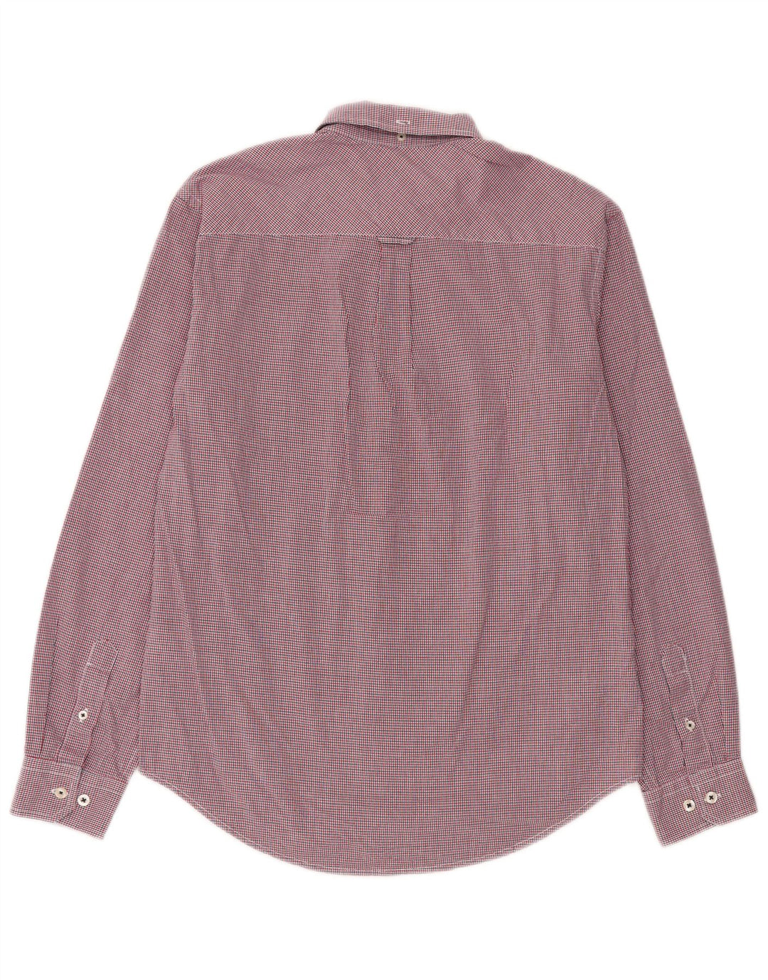 Ben Sherman Herrenhemd aus mittelroter Karo-Baumwolle