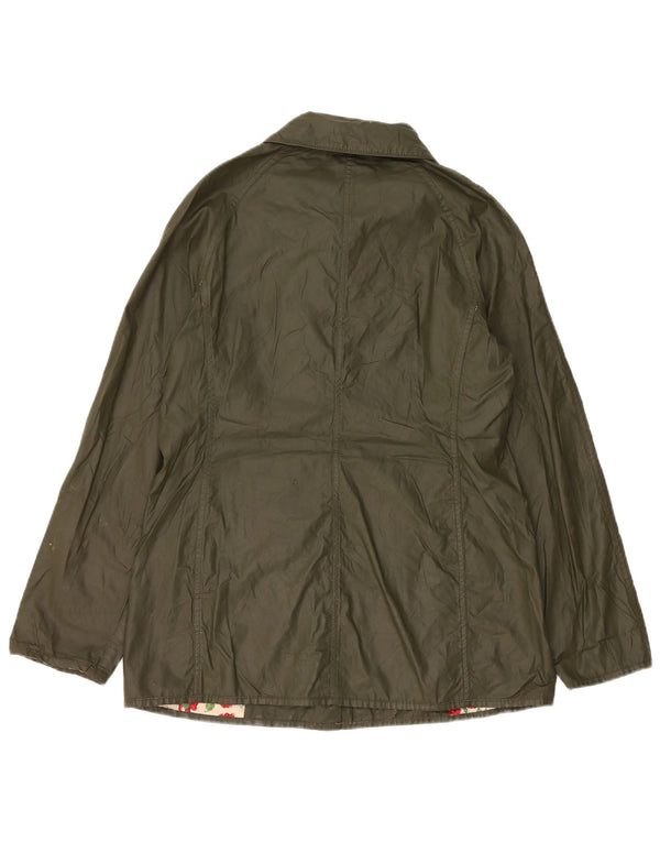 Barbour Damenjacke aus gewachster Baumwolle, UK 10, Small Khaki