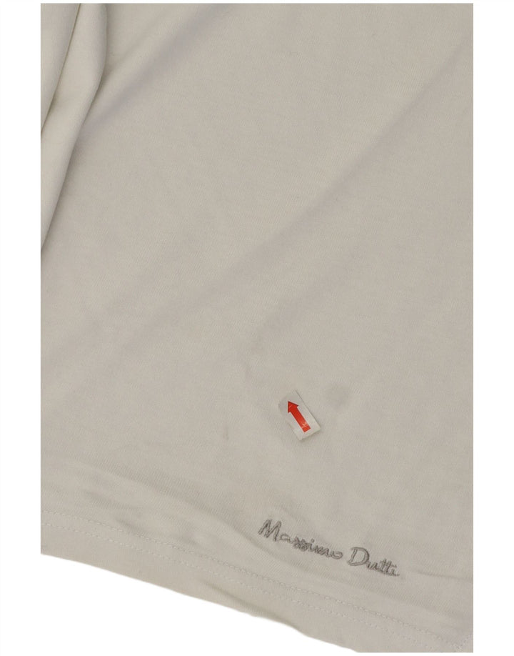 Massimo Dutti Herren T-Shirt Top Large Off White