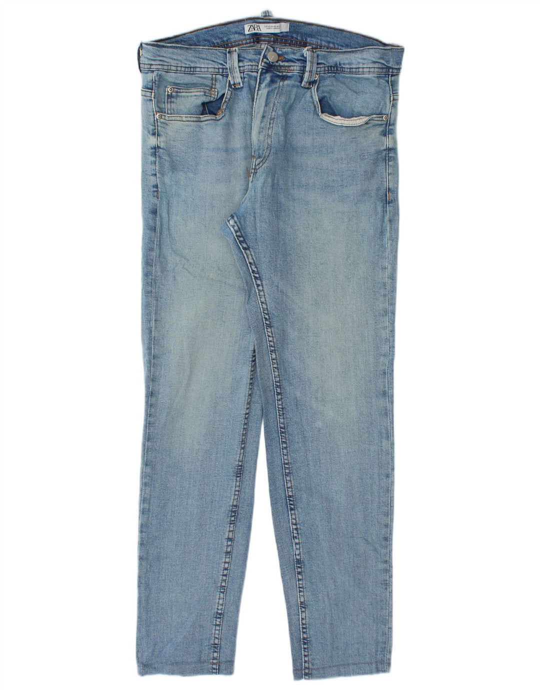 Zara Herren Slim Jeans EU 42 Large W32 L30 Blaue Baumwolle