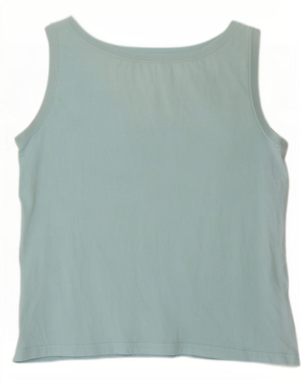 Timberland Damen Graphic Vest Top UK 18 XL Blaue Baumwolle