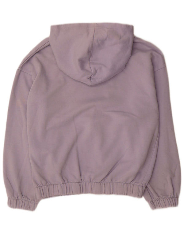 Zara Damen Übergroßer Kapuzenpullover UK 10 Small Lila Baumwolle