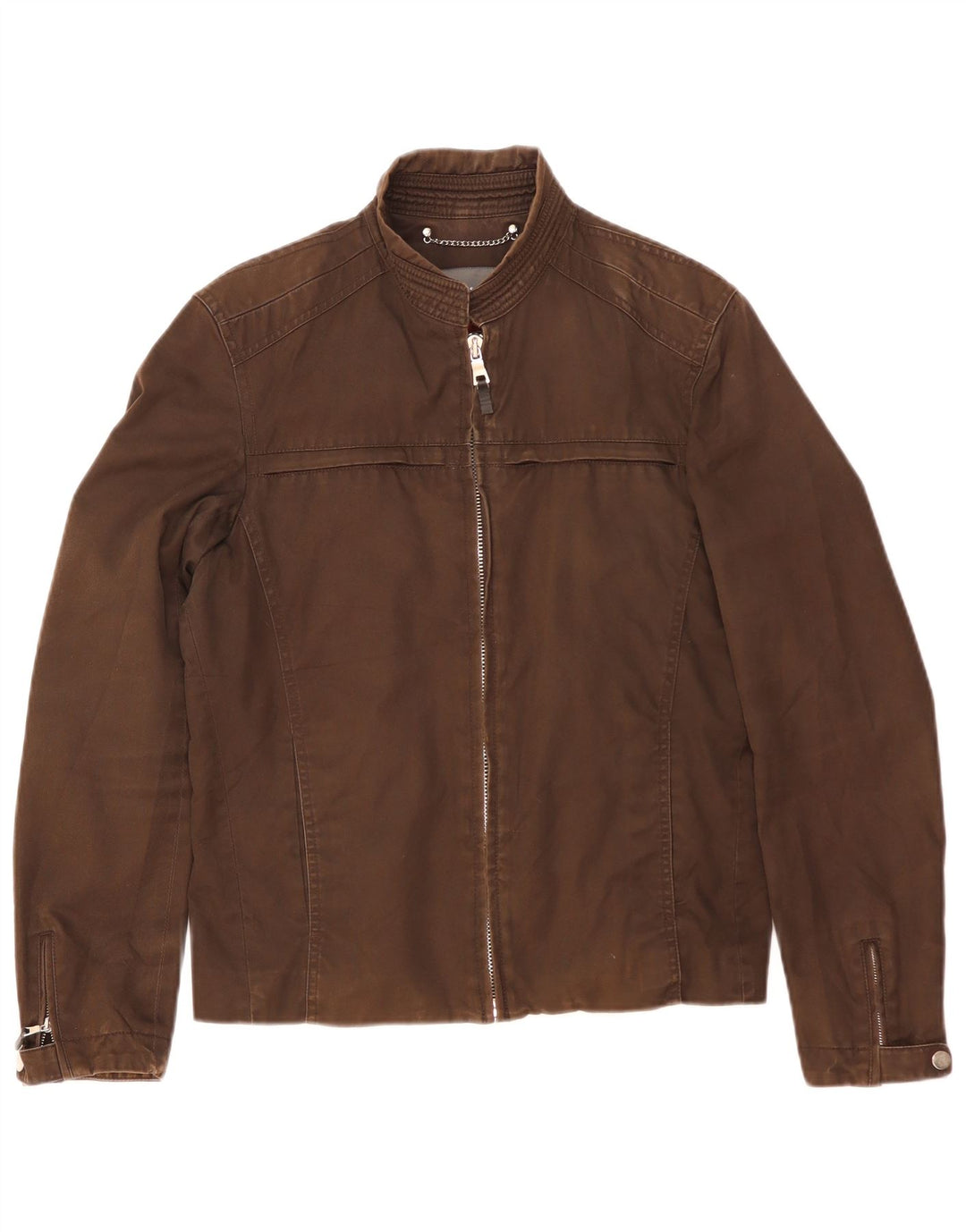 Zara Herren Bomberjacke UK 36 Small Braune Baumwolle