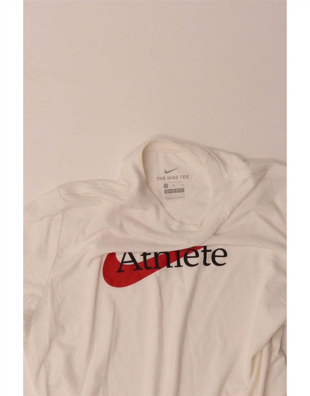 NIKE Herren Dri Fit Graphic T-Shirt Top aus mittelweißer Baumwolle