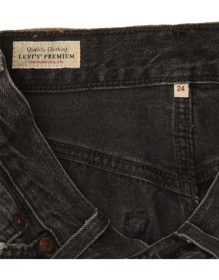 LEVI'S Womens Denim Skirt W24 XS Grey Vintage Levi's and Second-Hand Levi's from Messina Hembry 