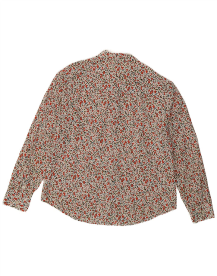 Benetton Damen-Hemd UK 16, groß, mehrfarbig, mit Blumenmuster