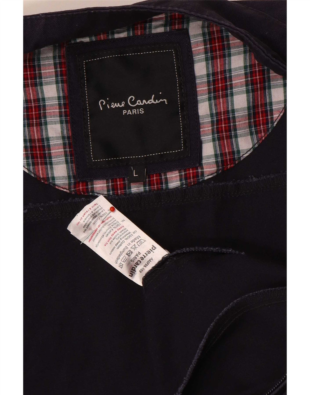 Pierre Cardin Herren Bomberjacke UK 40 Große marineblaue Baumwolle