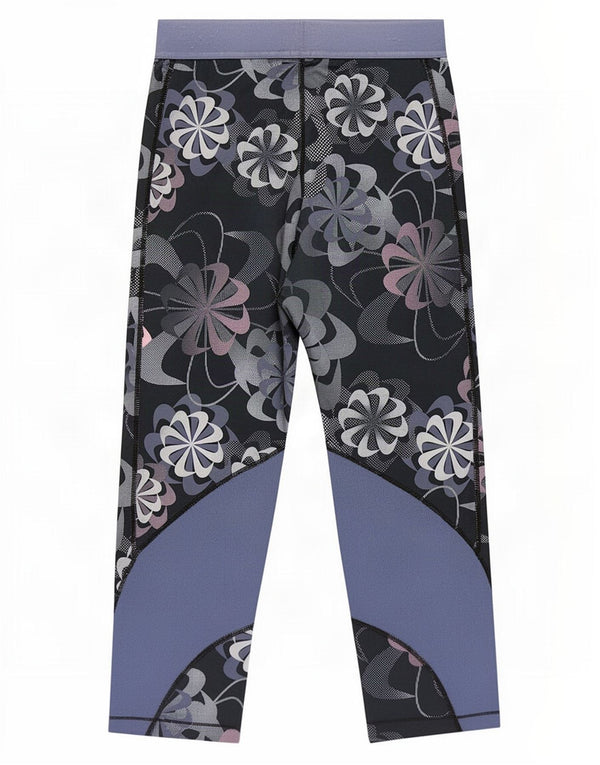 Nike Dri Fit Grafik-Leggings für Mädchen, 13–14 Jahre, XL, Marineblau mit Blumenmuster