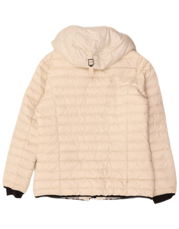 Napapijri Wattierte Damenjacke mit Kapuze, UK 18 XL, gebrochenes Weiß, Polyamid