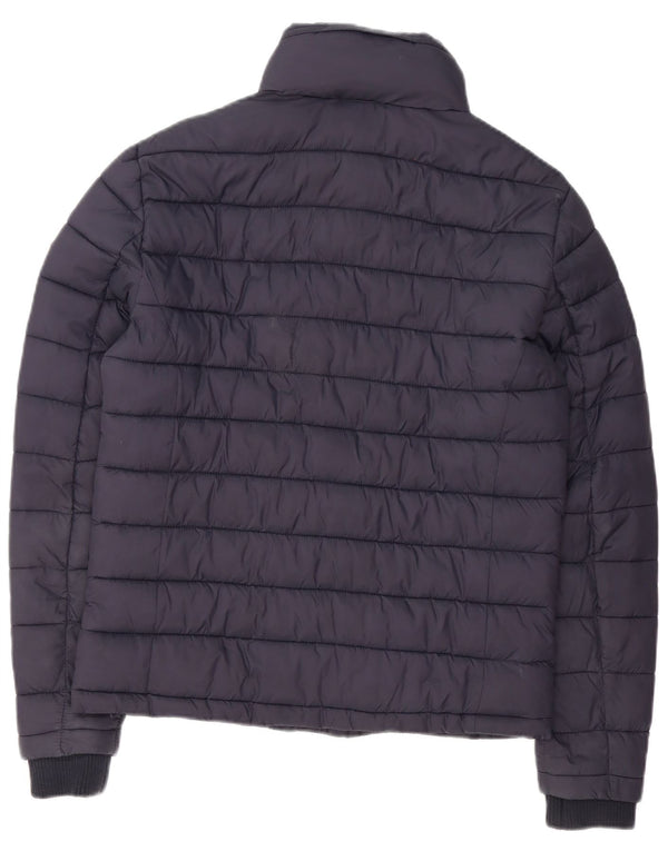 Superdry Herren Wattierte Jacke UK 36 Small Marineblau Polyester