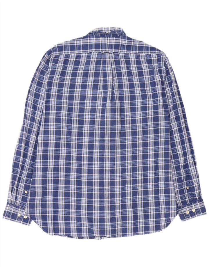 GANT Herren-Hemd mit normaler Passform, mittelblau karierte Baumwolle