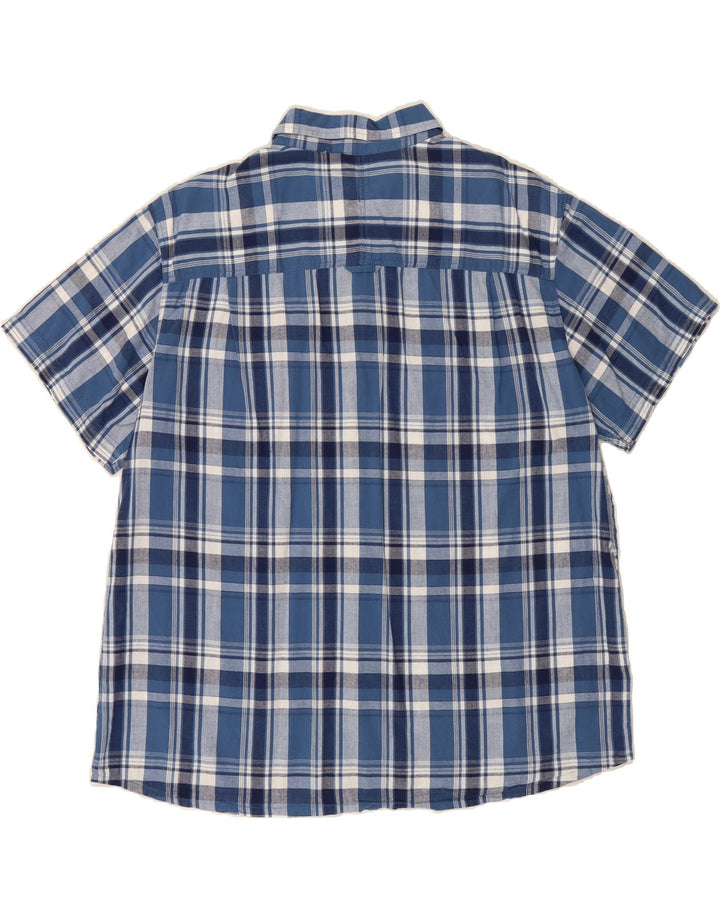 MOUNTAIN WAREHOUSE Mens Short Sleeve Shirt 2XL Blue Check Vintage Mountain Warehouse and Second-Hand Mountain Warehouse from Messina Hembry 