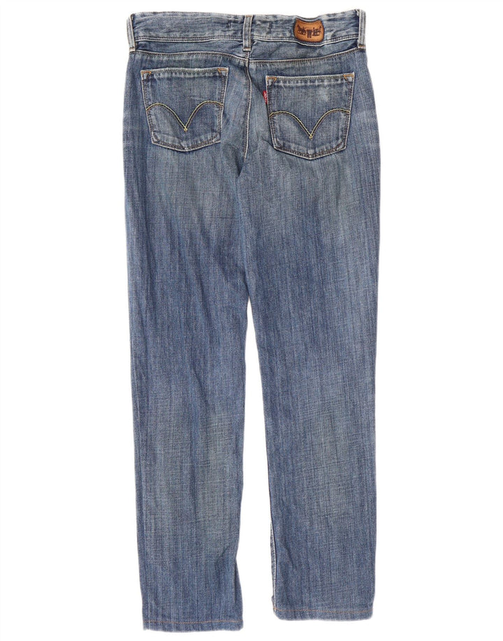 LEVI'S Damen 507 Straight Jeans W27 L27 Blaue Baumwolle