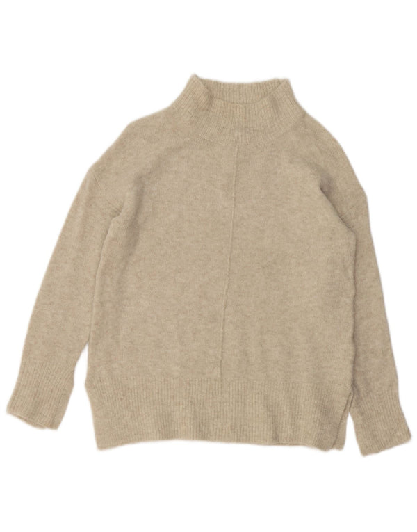 Zara Damen-Pullover mit Rollkragen, Gr. 10, Small, Beige, Acryl