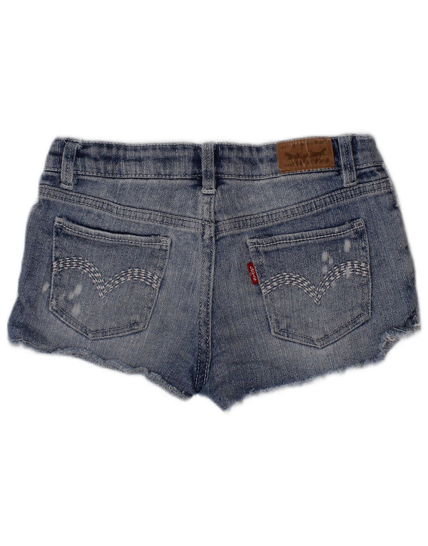LEVI'S Mädchen-Jeansshorts, 7–8 Jahre, W24, blaue Ramie