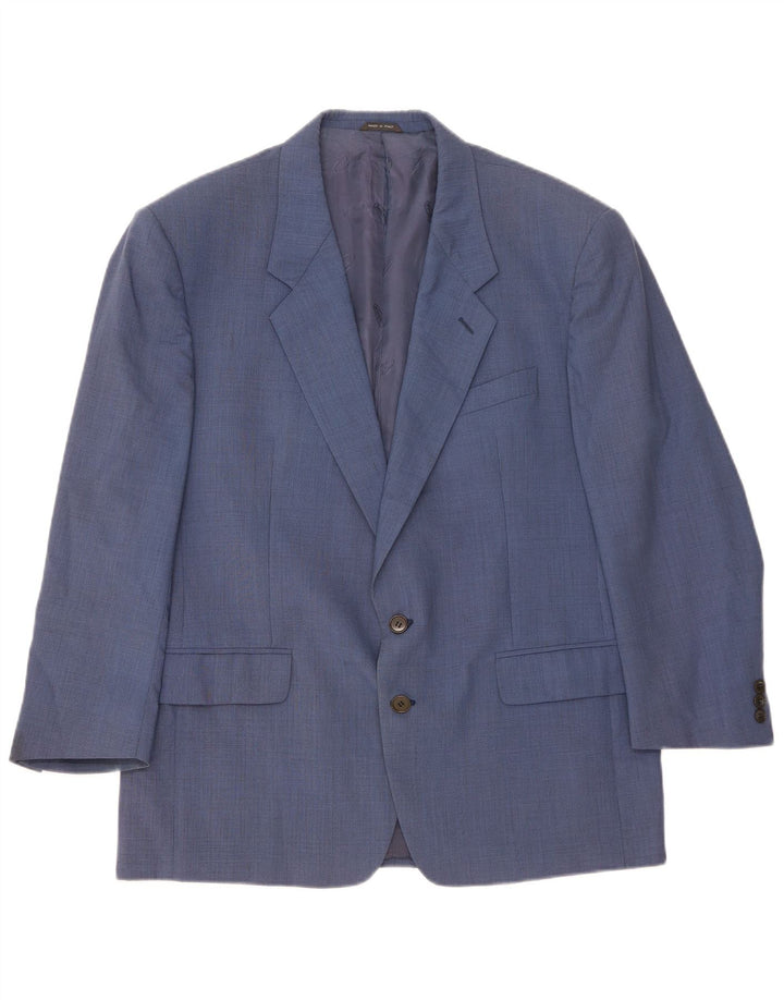 Missoni Herren 2-Knopf-Blazerjacke IT 54 2XL Blaue Schurwolle