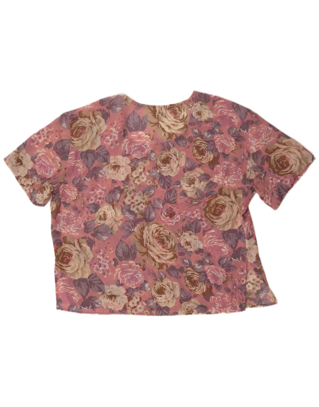 Byblos Damen-Blusenoberteil in Übergröße, IT 44, Mittelrosa, Blumenmuster, Polyester