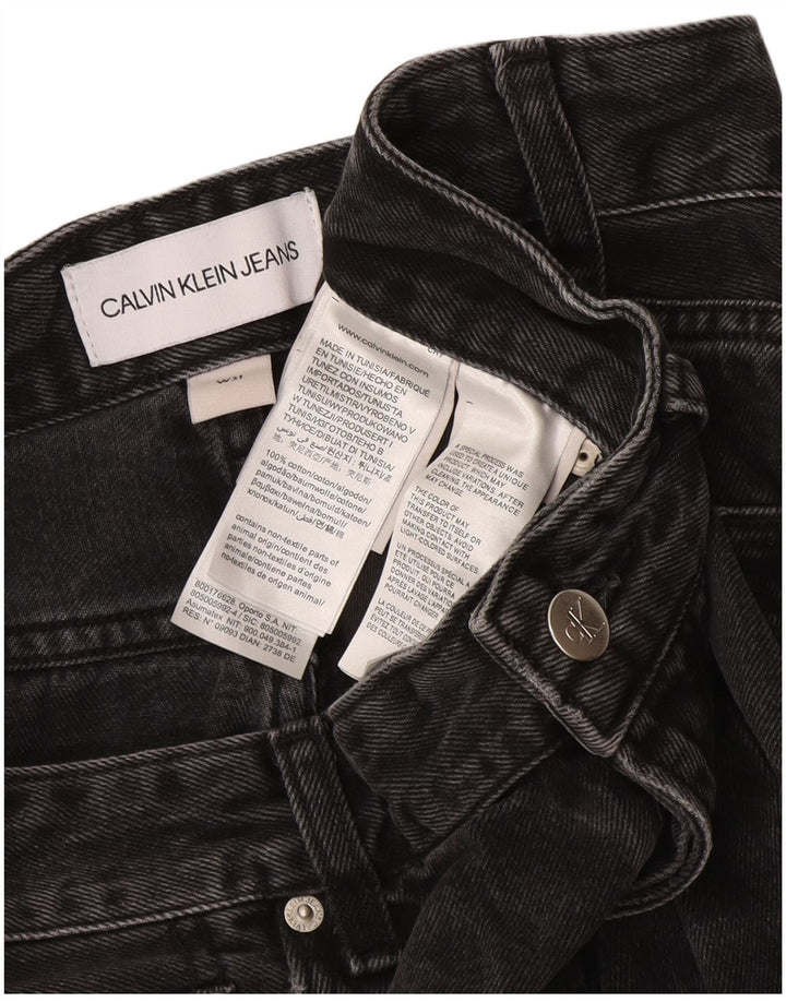 Calvin Klein Herren Straight Jeans W31 L27 Schwarze Baumwolle