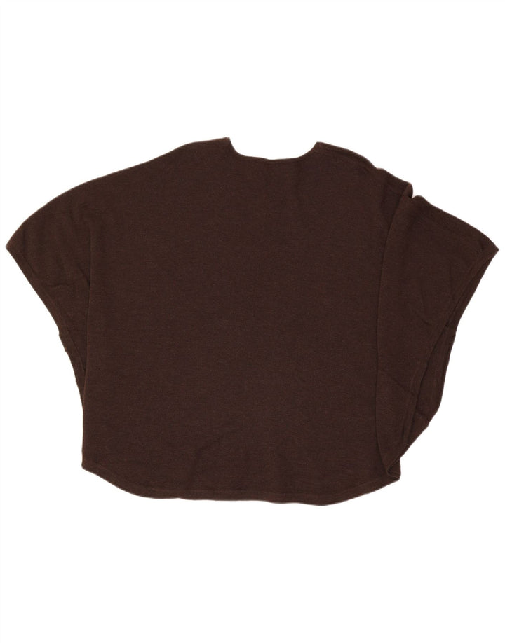 Peter Hahn Damen Ponchopullover UK 14 Mittelbraun