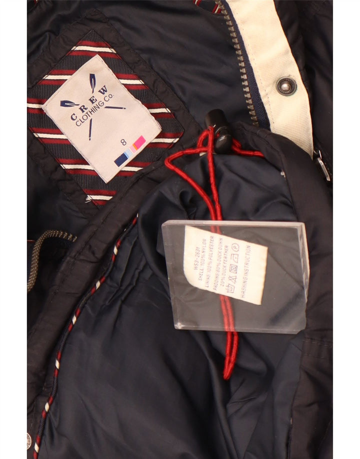 Crew Clothing Damen Wattierte Weste UK 8 Small Schwarz Nylon