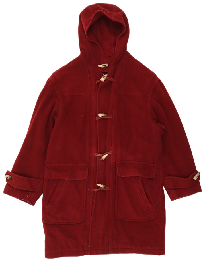Vintage Damen Dufflecoat mit Kapuze IT 52 2XL Rote Wolle