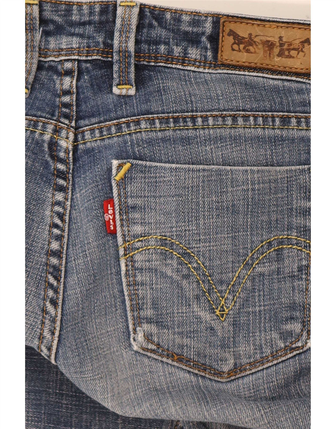 Levi's Damen 627 Straight Jeans W28 L28 Blaue Baumwolle