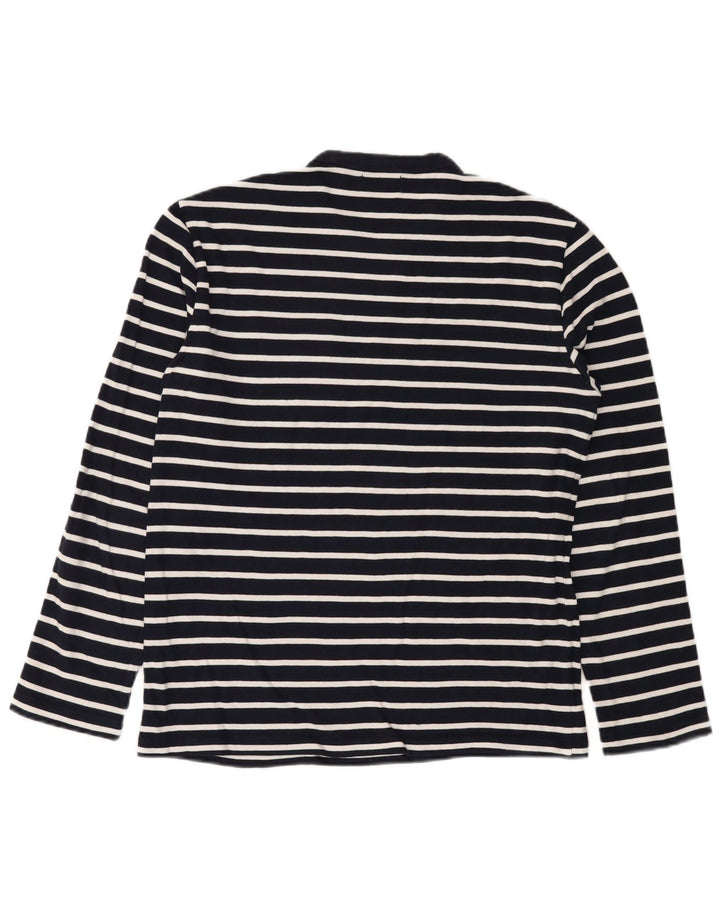 Polo Ralph Lauren Herren-Oberteil, langärmelig, mittelblau, gestreift
