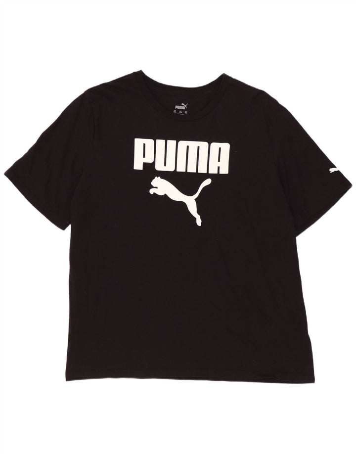 PUMA Herren Grafik T-Shirt Top 2XL Schwarz Baumwolle