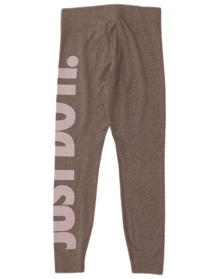 Nike Womens Graphic Leggings UK 12 Mittelgraue Baumwolle