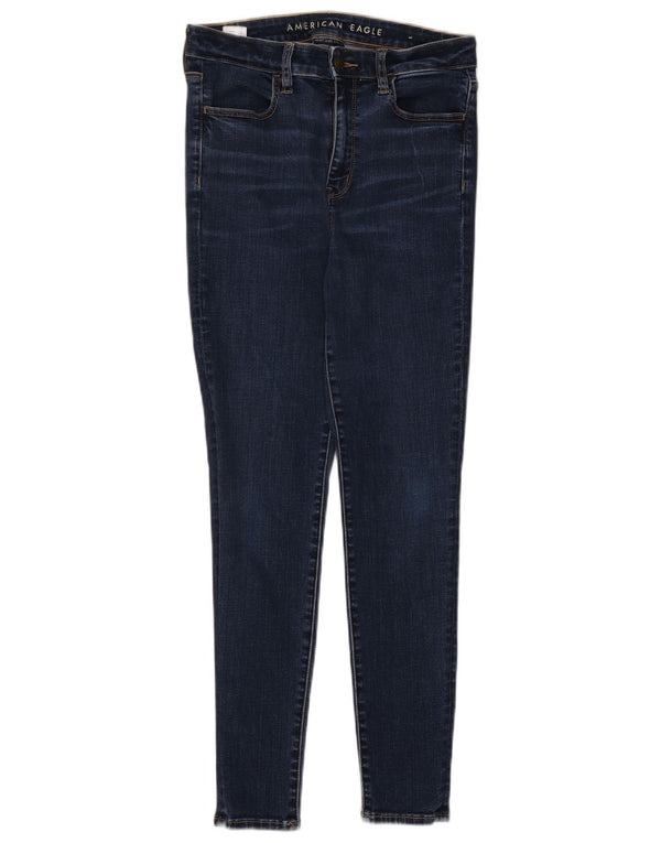 American Eagle Damen Skinny Jeans UK 14 Large W30 L28 Marineblaue Baumwolle