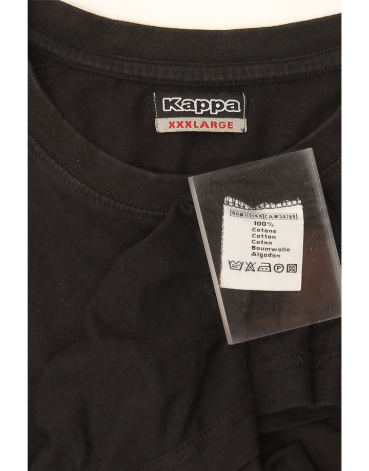 Kappa Herren T-Shirt Top 3XL Schwarz Baumwolle