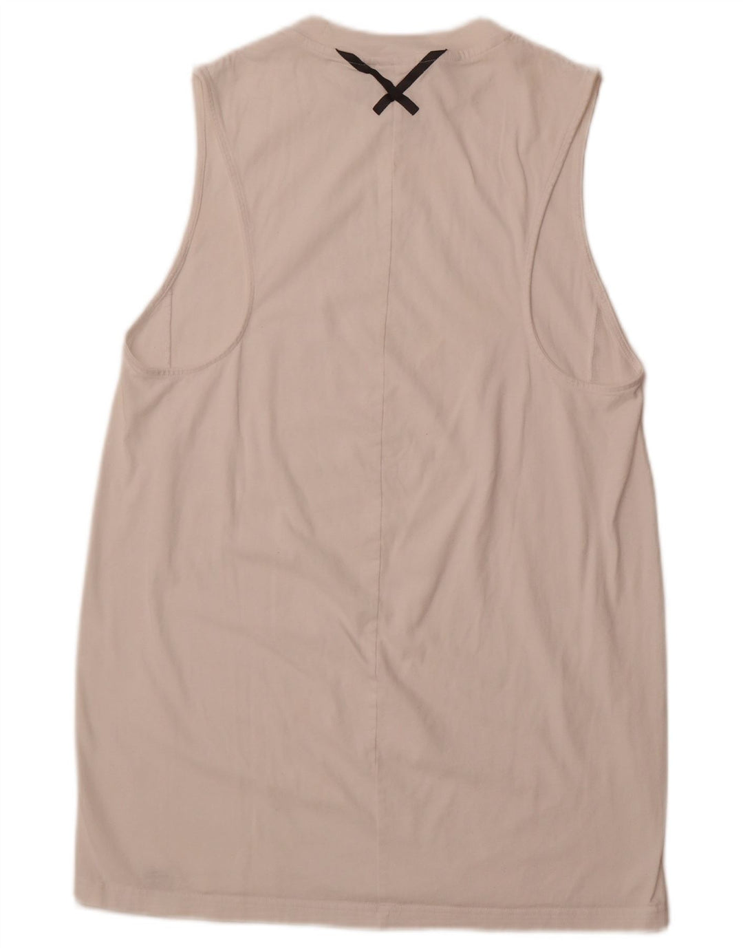 ADIDAS Damen Ärmelloses T-Shirt-Kleid UK 16 Große weiße Baumwolle