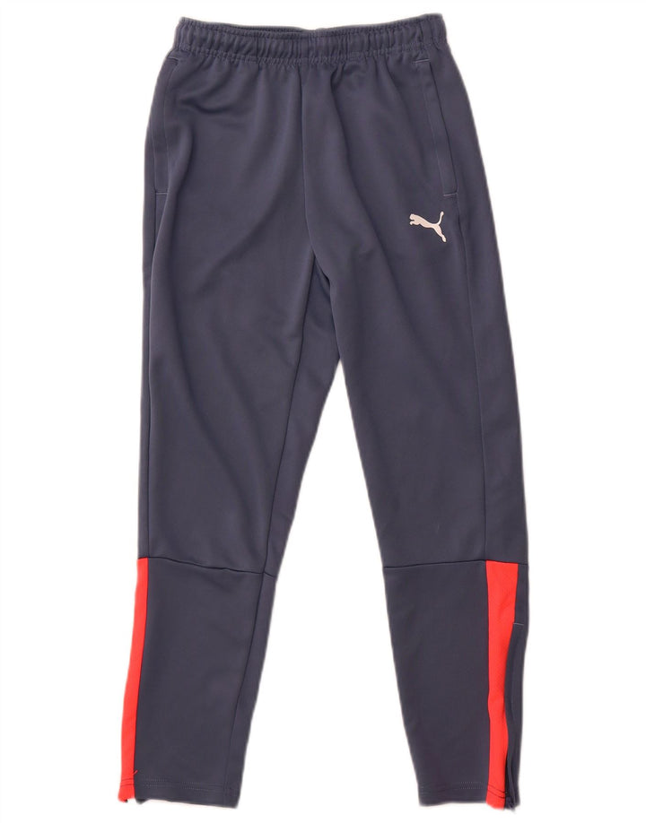 Puma Jungen-Trainingshose, 11–12 Jahre, marineblaues Farbblock-Polyester
