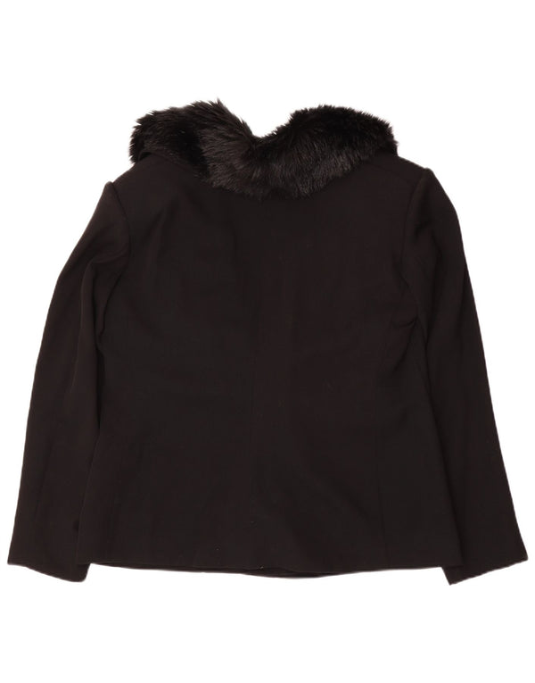 LUCIANO SOPRANI Damen 3-Knopf-Blazerjacke UK 16 Large Schwarz