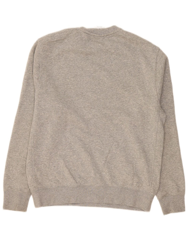 Nike Herren-Sweatshirt-Pullover aus mittelgrauer Baumwolle