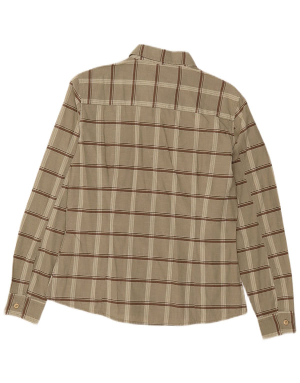 Timberland Damenhemd UK 14 Medium Khaki Check Baumwolle