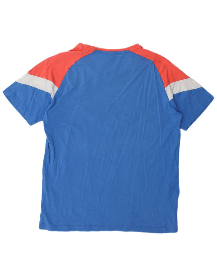 Puma Herren T-Shirt Top Mittelblau Farbblock