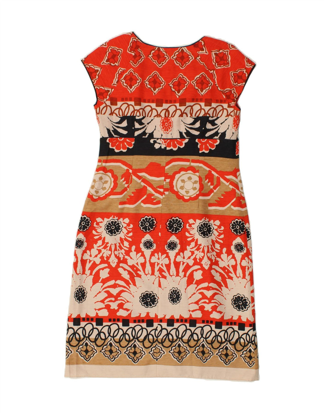 FENN WRIGHT MANSON Womens Sleeveless Sheath Dress UK 12 Medium Red Floral Vintage Fenn Wright Manson and Second-Hand Fenn Wright Manson from Messina Hembry 