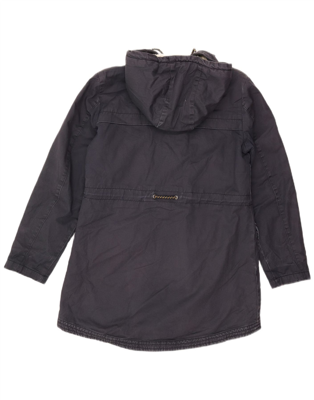 White Stuff Damen-Parka mit Kapuze, Größe S, Marineblau, Baumwolle