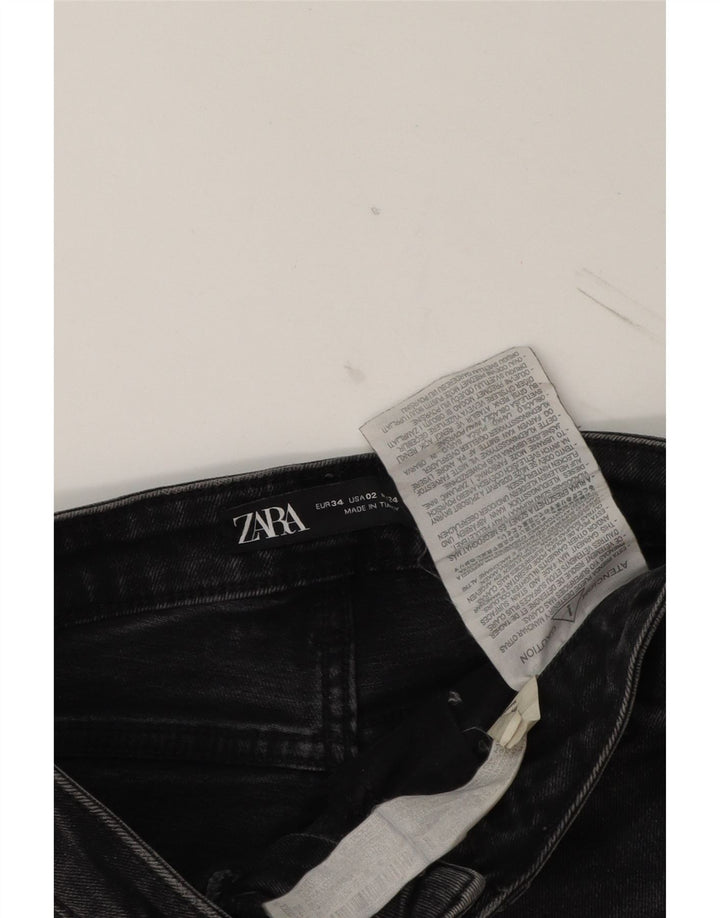ZARA Womens Slim Jeans EU 34 2XS W24 L27 Black Vintage Zara and Second-Hand Zara from Messina Hembry 